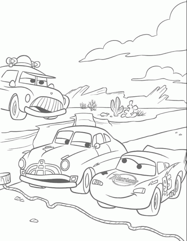 Plansa de colorat cu Cars pixar 153 61